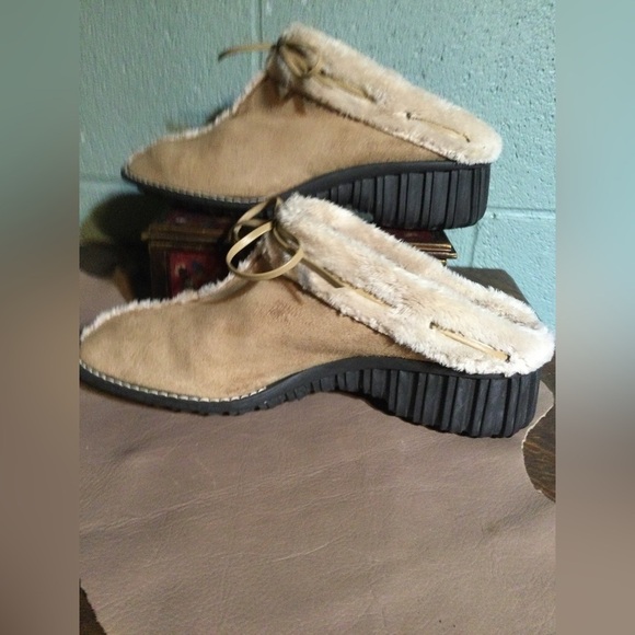 Anne Klein n.y. NWOT slip ons warm fur lined mules size 8 - Picture 5 of 10